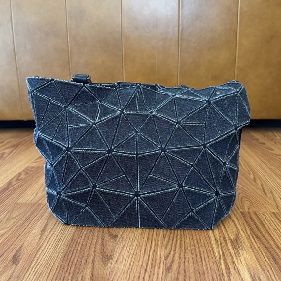 ❌ SOLD ❌ Vintage Issey Miyake Bao Bao Bag Black Distressed Denim Y2K *No Shoulde - Picture 3 of 13